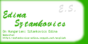 edina sztankovics business card